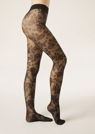 Sheer Floral Tights