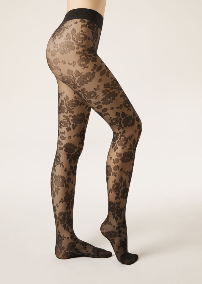 Sheer Floral Tights Sheer Floral Tights