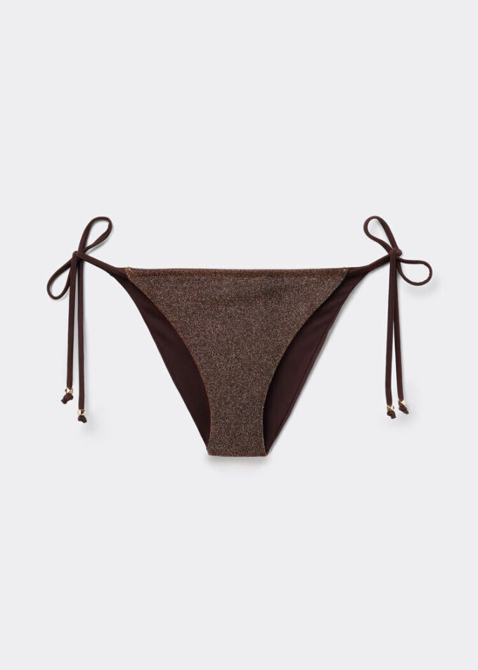 Stringbikinibotten Brown Glitter Stringbikinibotten Brown Glitter