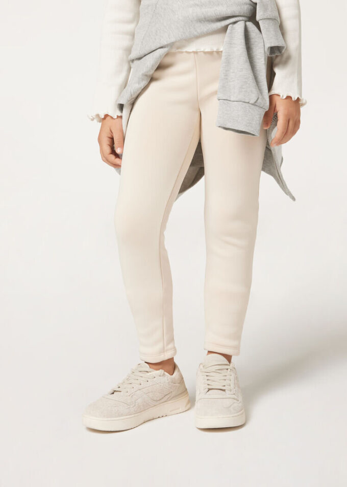 Termal-leggings för flickor i borstad kvalitet