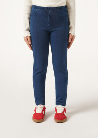 Thermal denim leggings för flickor