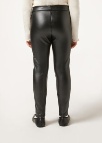 Thermal leggings för flickor med Leather Effect-look