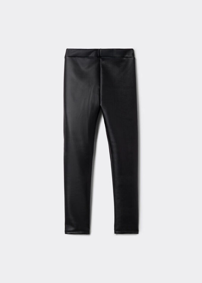 Thermal leggings för flickor med Leather Effect-look