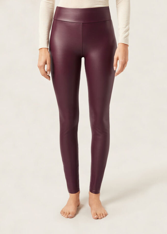 Thermal leggings i konstläder Thermal leggings i konstläder