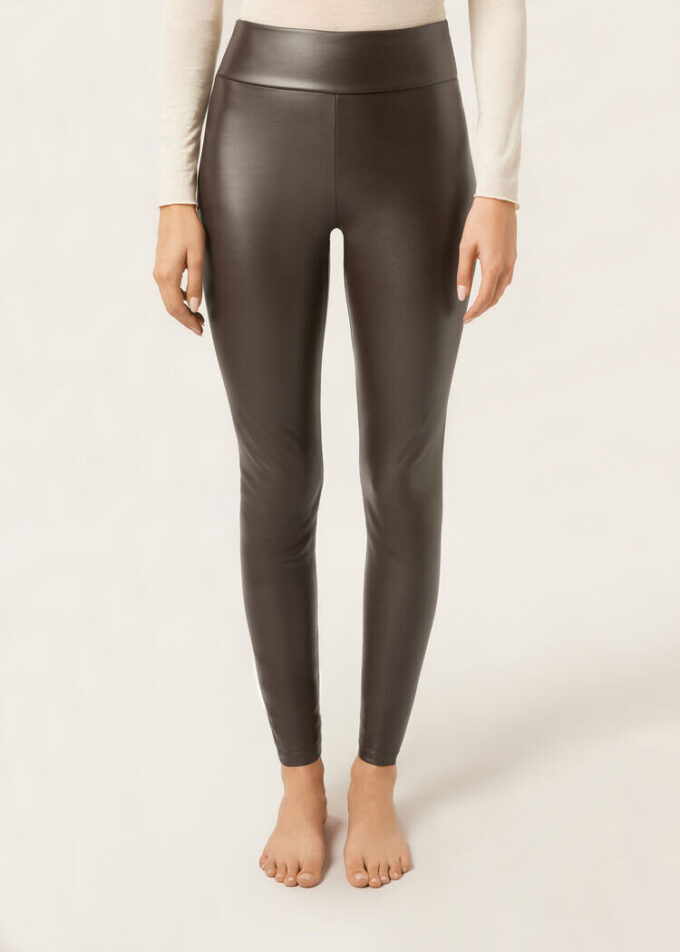 Thermal leggings i konstläder Thermal leggings i konstläder