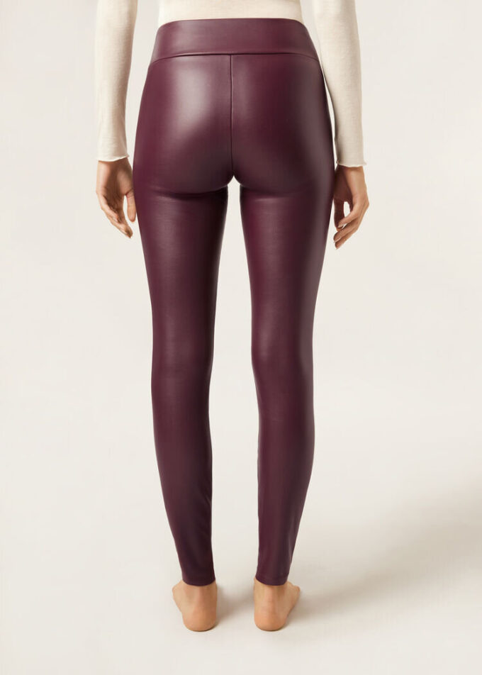 Thermal leggings i konstläder Thermal leggings i konstläder