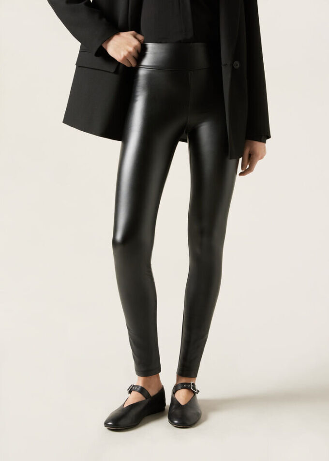 Thermal leggings i konstläder Thermal leggings i konstläder