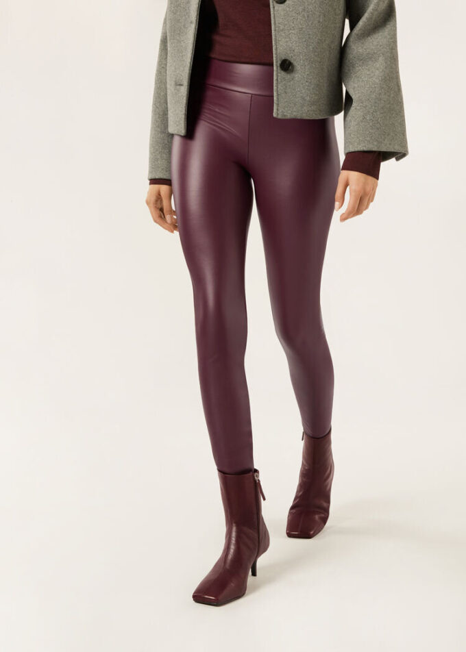 Thermal leggings i konstläder Thermal leggings i konstläder