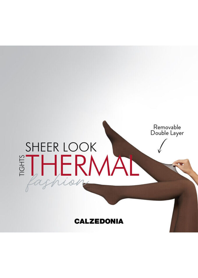 Thermal Tights med 30 denier och genomskinlig effekt