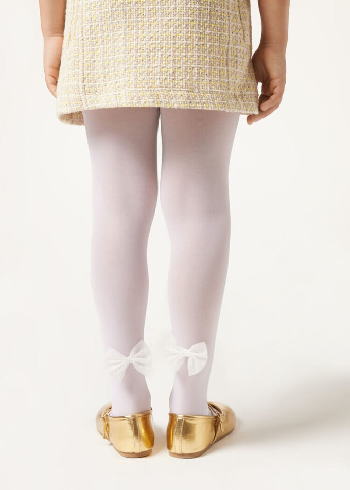 Tights för flickor med rosett Tights för flickor med rosett