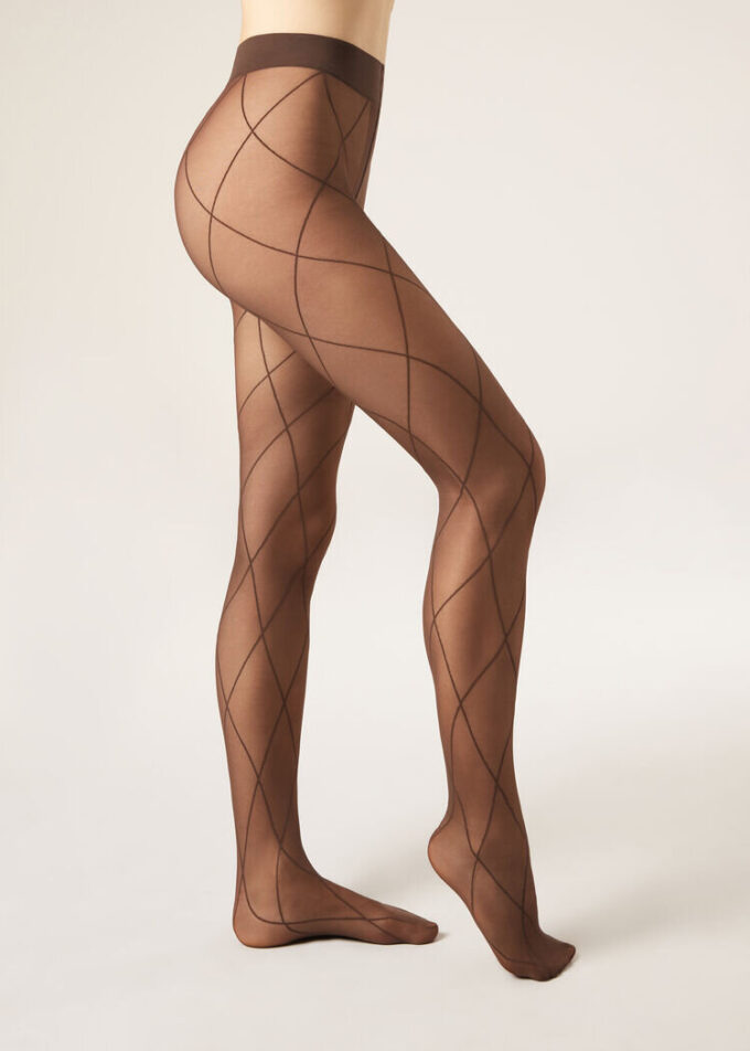 Tights med genomskinliga romber Tights med genomskinliga romber