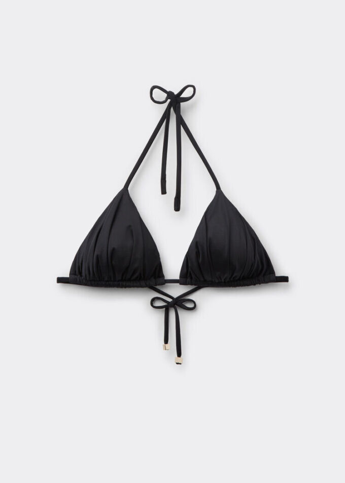 Triangeltopp i glansig satin Triangeltopp i glansig satin