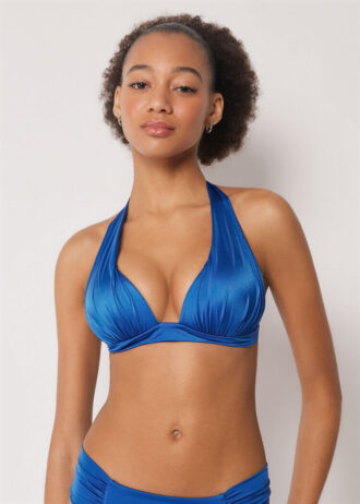 Triangeltopp med graderad vaddering, glansig satin Triangeltopp med graderad vaddering, glansig satin