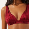 Triangeltopp med graderad vaddering, glansig satin Triangeltopp med graderad vaddering, glansig satin