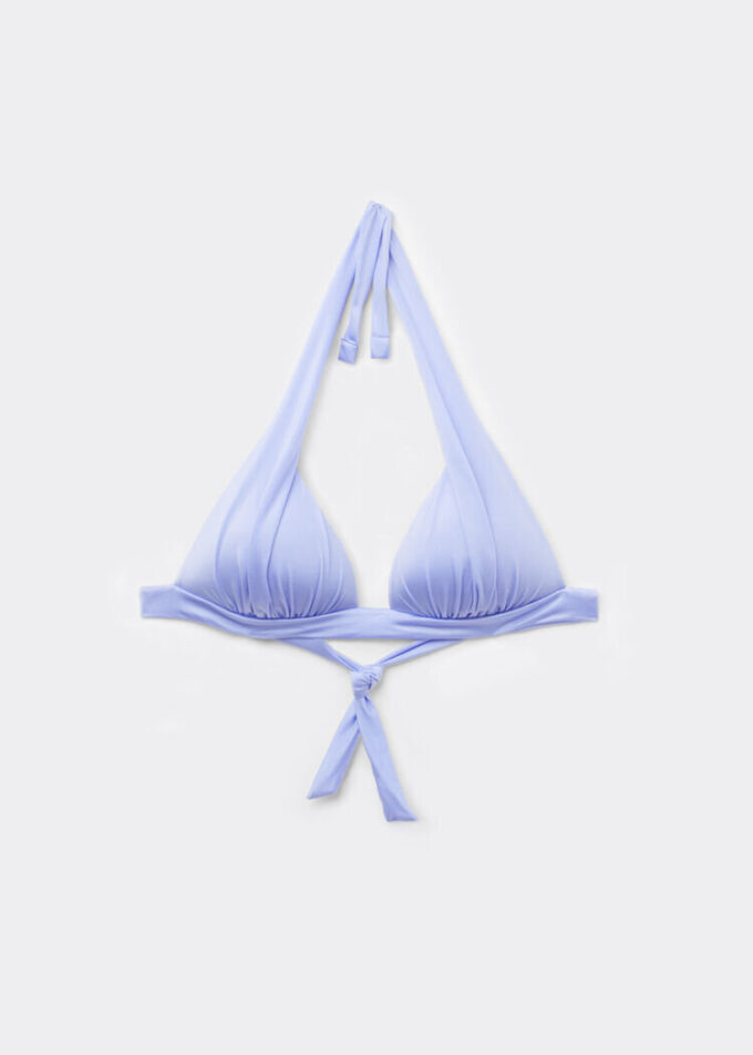 Triangeltopp med graderad vaddering, glansig satin Triangeltopp med graderad vaddering, glansig satin