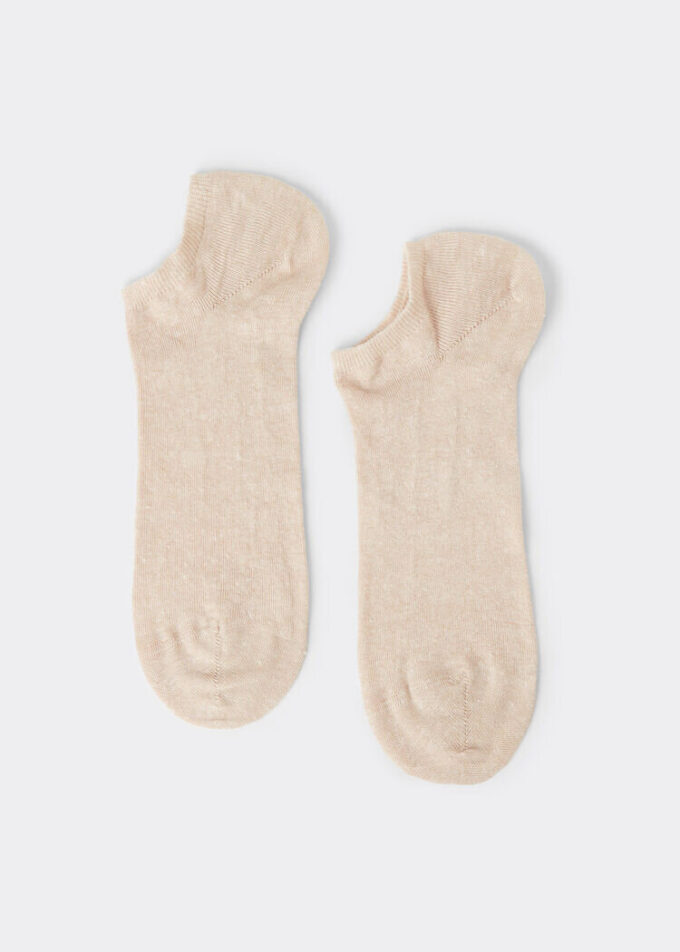 Unisex osynliga strumpor i bomull och linne