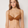 Vadderad Push-up-bikinitopp i glänsande satin Vadderad Push-up-bikinitopp i glänsande satin
