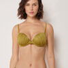 Vadderad Push-up-bikinitopp i glänsande satin Vadderad Push-up-bikinitopp i glänsande satin