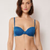 Vadderad Push-up-bikinitopp i glänsande satin Vadderad Push-up-bikinitopp i glänsande satin