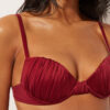 Vadderad Push-up-bikinitopp i glänsande satin Vadderad Push-up-bikinitopp i glänsande satin