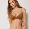Vadderad Push-up-bikinitopp i glänsande satin Vadderad Push-up-bikinitopp i glänsande satin