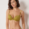 Vadderad Push-up-bikinitopp i glänsande satin Vadderad Push-up-bikinitopp i glänsande satin