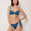 Vadderad Push-up-bikinitopp i glänsande satin Vadderad Push-up-bikinitopp i glänsande satin