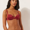 Vadderad Push-up-bikinitopp i glänsande satin Vadderad Push-up-bikinitopp i glänsande satin