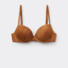 Vadderad Push-up-bikinitopp i glänsande satin Vadderad Push-up-bikinitopp i glänsande satin
